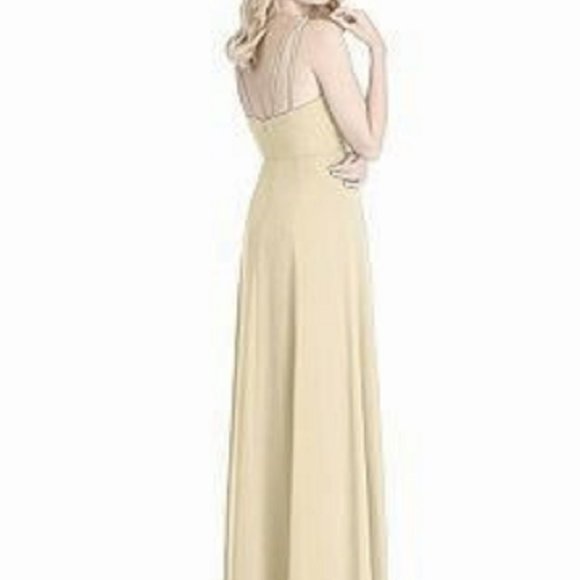 Dessy 8187....Full Length, V-Neck Dress....Palomino..Size 4....NWT - Picture 2 of 5